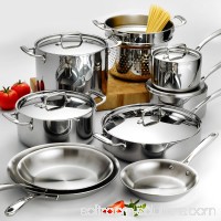 Tramontina 14-Piece Stainless Steel Tri-Ply Clad Cookware Set   552024072